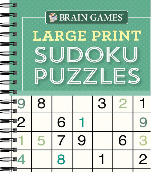 BRAIN GAMES LARGE PRINT SUDOKU PUZZLES